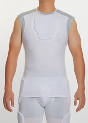 Men's Basketball Football Rugby Sports Vest with Protective Pads Shoulder and Waist Protection Tights