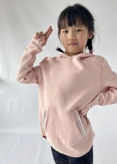 Children's Autumn Winter Hoodies Custom Girls' Solid Color Hooded Sweatshirts New