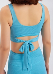 Custom Women Yoga Fitness Top Shockproof Bandage Sports Bra