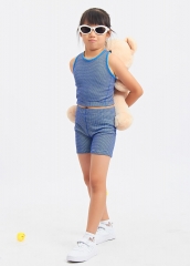 Summer Children's Sleeveless Breathable Tank Top Shorts Sports Set