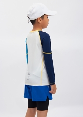 Light Quick Drying Color Contrast Boys Long Sleeve T-shirt Shorts Suit