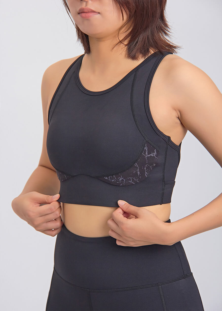 Custom Reflective Hot Stamping Gym Running Breathable Women's Sports Bra