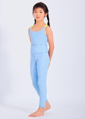Hygroscopic and Sweat Releasing Digital Print Contrast Girls Yoga Set Custom