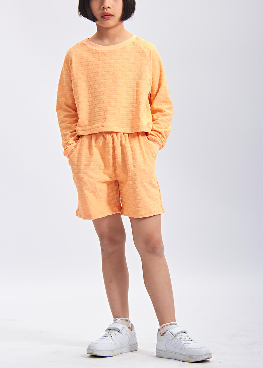 Customized Wholesale Girls Spring Autumn Sweater and Shorts Set