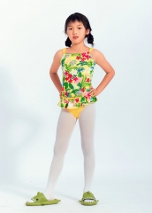 Custom Floral Pattern 2 Piece Swimsuit For Kids Girl
