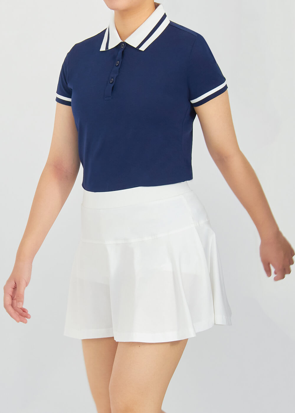 Custom Activewear Sports Clothing Women Golf Polo Shirt and Pleated Skirt