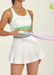 Women's Tennis dresses 2 Pieces Set Custom Skirt Sports Bra