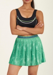 Women Sportswear Custom Logo Golf Tennis Outfit Pleated Skirt Bra 2 Piece Set