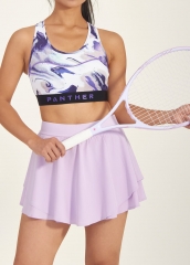 Women's Athletic Bra for Running Pleated Tennis Skirt for Women 2 Pieces Set